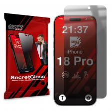 Folie sticla hibrid GrizzGlass SecretGlass Privacy compatibila cu iPhone 18 Pro, Negru