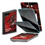 Set 2 folii sticla hibrid GrizzGlass SecretGlass Easy Privacy, Kit montare inclus, compatibile cu iPhone 18 Pro Max, Negru 2 - lerato.ro