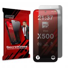 Folie protectie display GrizzGlass SecretGlass Privacy compatibila cu Vivo X500, Negru
