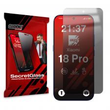 Folie protectie display GrizzGlass SecretGlass Privacy compatibila cu Xiaomi 18 Pro, Negru