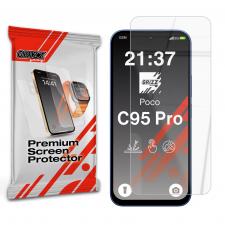 Folie protectie display GrizzGlass HybridGlass compatibila cu Xiaomi Poco C95 Pro, Transparent