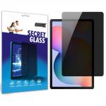 Folie protectie sticla hibrid GrizzGlass SecretGlass Privacy compatibila cu Samsung Galaxy Tab S6 Lite, Negru 2 - lerato.ro
