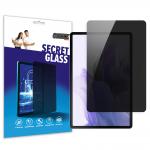 Folie protectie sticla hibrid GrizzGlass SecretGlass Privacy compatibila cu Samsung Galaxy Tab S7, Negru 2 - lerato.ro