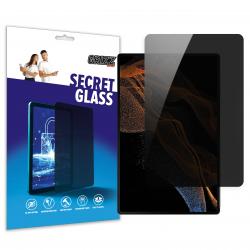Folie protectie sticla hibrid GrizzGlass SecretGlass Privacy compatibila cu Samsung Galaxy Tab S9 Ultra / S10 Ultra, Negru