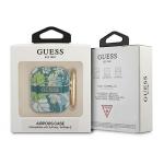Carcasa Guess GUA2HHFLN Flower Strap compatibila cu Apple AirPods 1 Verde 4 - lerato.ro