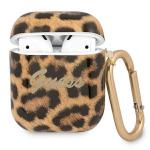 Carcasa Guess GUA2USLEO Leopard compatibila cu Apple AirPods 1/2 Gold 2 - lerato.ro