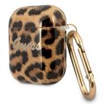 Carcasa Guess GUA2USLEO Leopard compatibila cu Apple AirPods 1/2 Gold 4 - lerato.ro