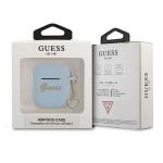 Carcasa Guess GUA2LSCHSB Silicone Charm Heart compatibila cu Apple AirPods 1/2 Albastru 3 - lerato.ro