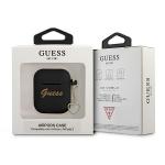 Carcasa Guess GUA2LSCHSK Silicone Charm Heart compatibila cu Apple AirPods 1/2 Negru 3 - lerato.ro