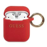 Carcasa Guess GUACCSILGLRE Silicone Glitter compatibila cu Apple AirPods 1/2 Rosu 2 - lerato.ro
