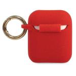 Carcasa Guess GUACCSILGLRE Silicone Glitter compatibila cu Apple AirPods 1/2 Rosu 4 - lerato.ro