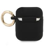 Carcasa Guess GUA2SSSK Silicone Vintage Script compatibila cu Apple AirPods 1/2 Negru 3 - lerato.ro