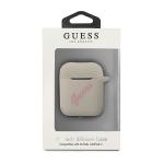 Carcasa Guess GUACA2LSVSGP Silicone Vintage compatibila cu Apple AirPods 1/2 Gri 3 - lerato.ro