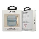 Carcasa Guess GUA2HHTSB Strap compatibila cu Apple AirPods 1 Albastru 3 - lerato.ro