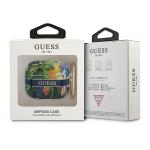 Carcasa Guess GUA3HHFLB Flower Strap compatibila cu Apple AirPods 3 Albastru 3 - lerato.ro