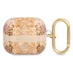 Carcasa Guess GUA3HHFLD Paisley Strap compatibila cu Apple AirPods 3 Gold 2 - lerato.ro