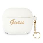 Carcasa Guess GUA3LSCHSH Silicone Charm Heart compatibila cu Apple AirPods 3 Alb 2 - lerato.ro