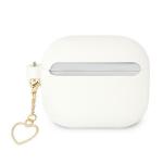 Carcasa Guess GUA3LSCHSH Silicone Charm Heart compatibila cu Apple AirPods 3 Alb 3 - lerato.ro