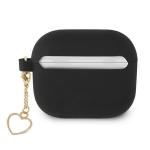 Carcasa Guess GUA3LSCHSK Silicone Charm Heart compatibila cu Apple AirPods 3 Negru 4 - lerato.ro