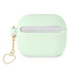 Carcasa Guess GUA3LSCHSN Silicone Charm Heart compatibila cu Apple AirPods 3 Verde 4 - lerato.ro