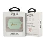 Carcasa Guess GUA3LSCHSN Silicone Charm Heart compatibila cu Apple AirPods 3 Verde 3 - lerato.ro