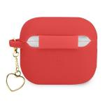 Carcasa Guess GUA3LSCHSR Silicone Charm Heart compatibila cu Apple AirPods 3 Rosu 4 - lerato.ro