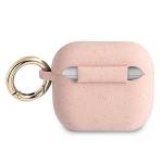 Carcasa Guess GUA3SGGEP Silicone Glitter compatibila cu Apple AirPods 3 Roz 3 - lerato.ro