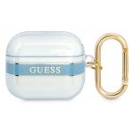 Carcasa Guess GUA3HHTSB Strap compatibila cu Apple AirPods 3 Albastru 2 - lerato.ro