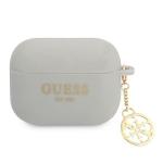 Carcasa Guess GUAPLSC4EG Silicone Charm 4G compatibila cu Apple AirPods Pro Gri 2 - lerato.ro