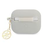 Carcasa Guess GUAPLSC4EG Silicone Charm 4G compatibila cu Apple AirPods Pro Gri 3 - lerato.ro