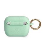 Carcasa Guess GUACAPSILGLGN Silicone Glitter compatibila cu Apple AirPods Pro Verde 3 - lerato.ro