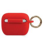 Carcasa Guess GUACAPSILGLRE Silicone Glitter compatibila cu Apple AirPods Pro Rosu 4 - lerato.ro