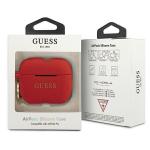 Carcasa Guess GUACAPSILGLRE Silicone Glitter compatibila cu Apple AirPods Pro Rosu 3 - lerato.ro
