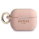 Carcasa Guess GUAPSGGEP Silicone Glitter compatibila cu Apple AirPods Pro Roz 2 - lerato.ro