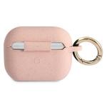 Carcasa Guess GUAPSGGEP Silicone Glitter compatibila cu Apple AirPods Pro Roz 3 - lerato.ro