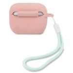 Carcasa Guess GUACAPLSVSPG Silicone Vintage compatibila cu Apple AirPods Pro Roz 3 - lerato.ro