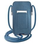 Husa Handbag 6.7 inch Guess GUPHLPSASBBL compatibila cu iPhone 13 Pro Max/ 12 Pro Max, Saffiano Strap, Albastru