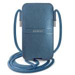 Husa Handbag 6.1 inch Guess GUPHMPSASBBL compatibila cu iPhone 13/ 13 Pro/ 12/ 12 Pro, Saffiano Strap, Albastru 2 - lerato.ro