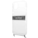 Husa Guess GUHCP13MKC4GBSI compatibila cu iPhone 13, 4G Gray Strap Silver Chain, Transparent 5 - lerato.ro