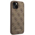 Husa Guess GUHCP14MG4GFBR compatibila cu iPhone 14 Plus, 4G Metal Gold Logo, Maro 8 - lerato.ro