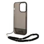 Husa Guess GUHCP14LHGCOHK compatibila cu iPhone 14 Pro, Translucent Pearl Strap, Negru / Transparent 4 - lerato.ro