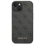 Husa Guess GUHCP14SG4GFGR compatibila cu iPhone 14, 4G Metal Gold Logo, Gri 3 - lerato.ro