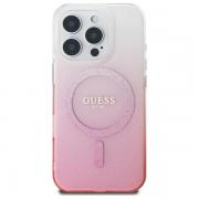Husa Guess compatibila cu iPhone 16 Pro, IML Glitter Gradient MagSafe, Roz