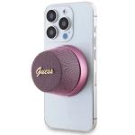 Boxa portabila wireless Guess Magnetic Script Metal, Bluetooth 5.3, 1200 mAh, 3W, USB-C, Roz 6 - lerato.ro