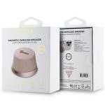 Boxa portabila wireless Guess Magnetic Script Metal, Bluetooth 5.3, 1200 mAh, 3W, USB-C, Roz 3 - lerato.ro