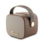 Boxa portabila wireless Guess GUWSB2P4SMW, Leather Script Logo Strap, Bluetooth 5.3, 1200 mAh, USB-C, Maro 3 - lerato.ro
