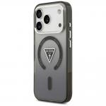 Carcasa Guess IML Gradient Triangle Logo cu MagSafe compatibila cu iPhone 17 Pro Max, Negru 3 - lerato.ro