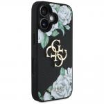 Carcasa Guess Guess Grained Roses Big 4G Logo compatibila cu iPhone 16, Negru 5 - lerato.ro