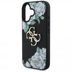 Carcasa Guess Guess Grained Roses Big 4G Logo compatibila cu iPhone 16, Negru 7 - lerato.ro