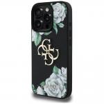 Carcasa Guess Guess Grained Roses Big 4G Logo compatibila cu iPhone 16 Pro Max, Negru 3 - lerato.ro
